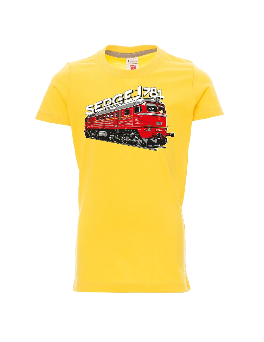 Žluté detské tričko Lokomotíva 781 "Sergej" (M62)