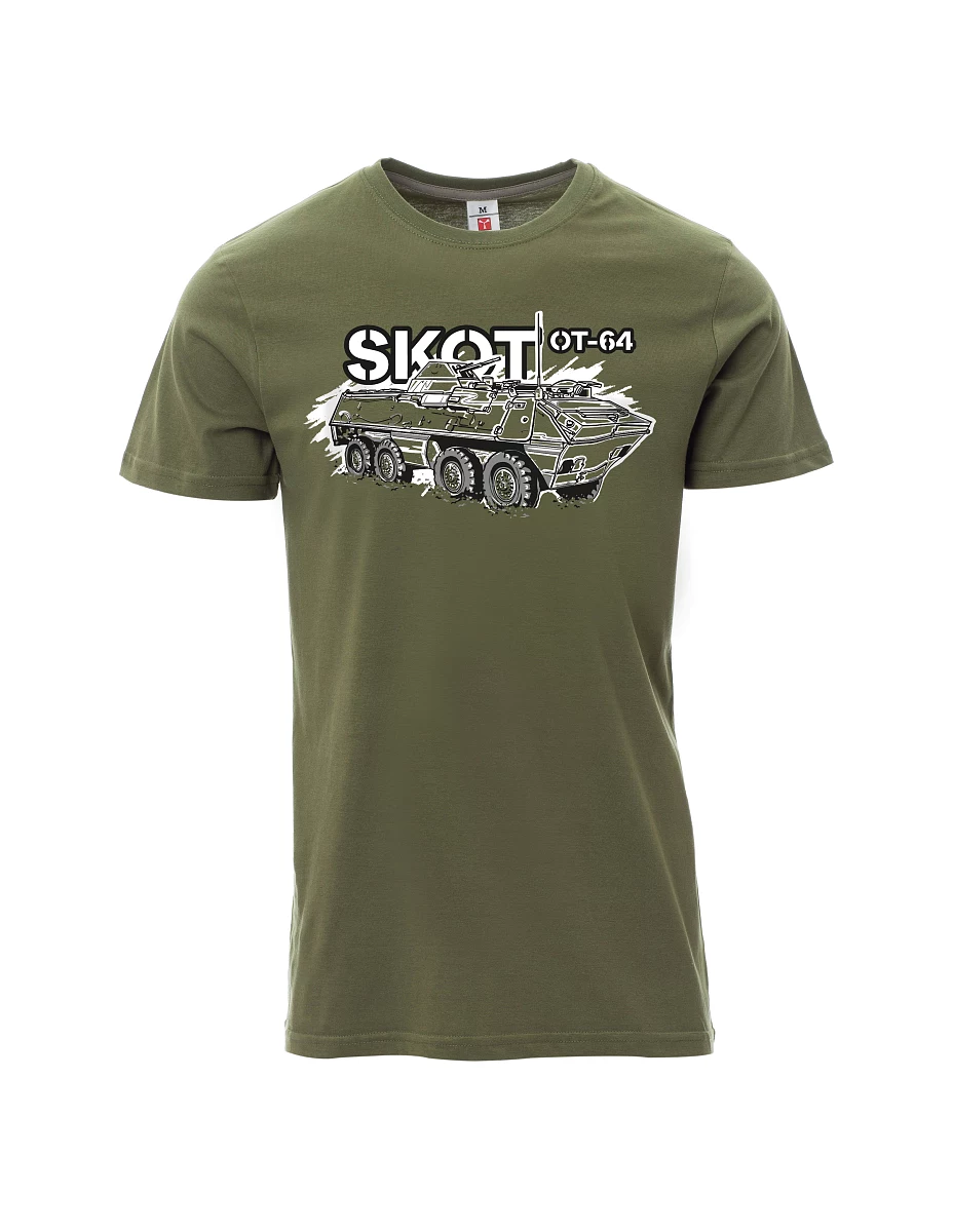 Khaki pánské tričko Obrnený transportér OT-64 "SKOT"