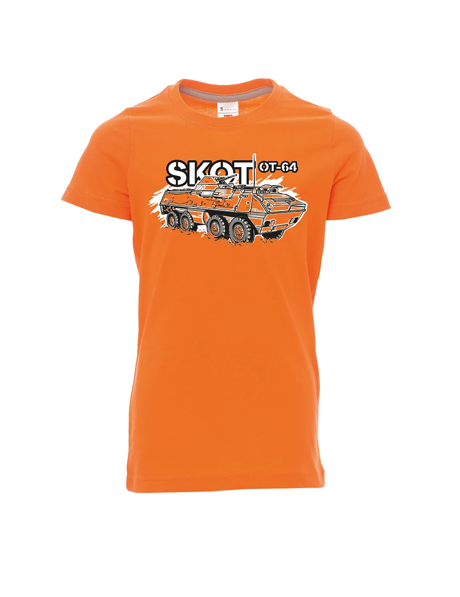 Oranžové detské tričko Obrnený transportér OT-64 "SKOT"