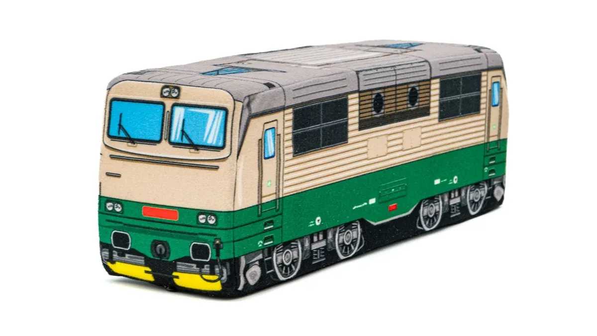 Plyšový vankúšik Elektrická lokomotíva 151 "banán"