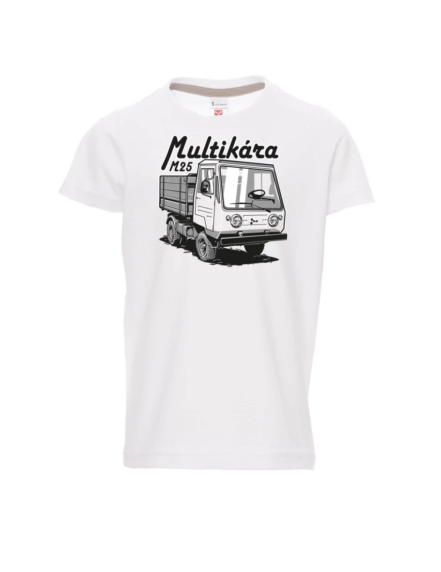 Bílé detské tričko Multikára M25