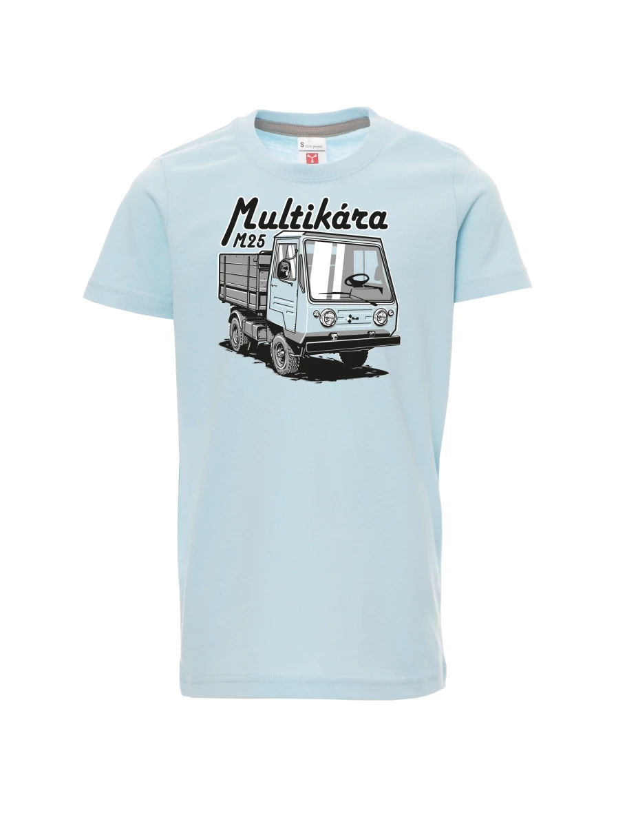 Bledě modré detské tričko Multikára M25
