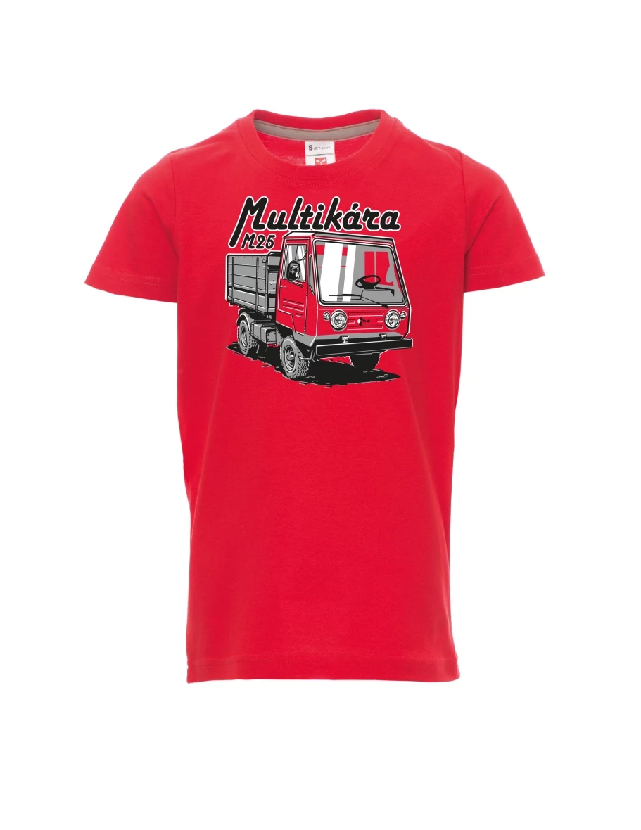 Červené detské tričko Multikára M25