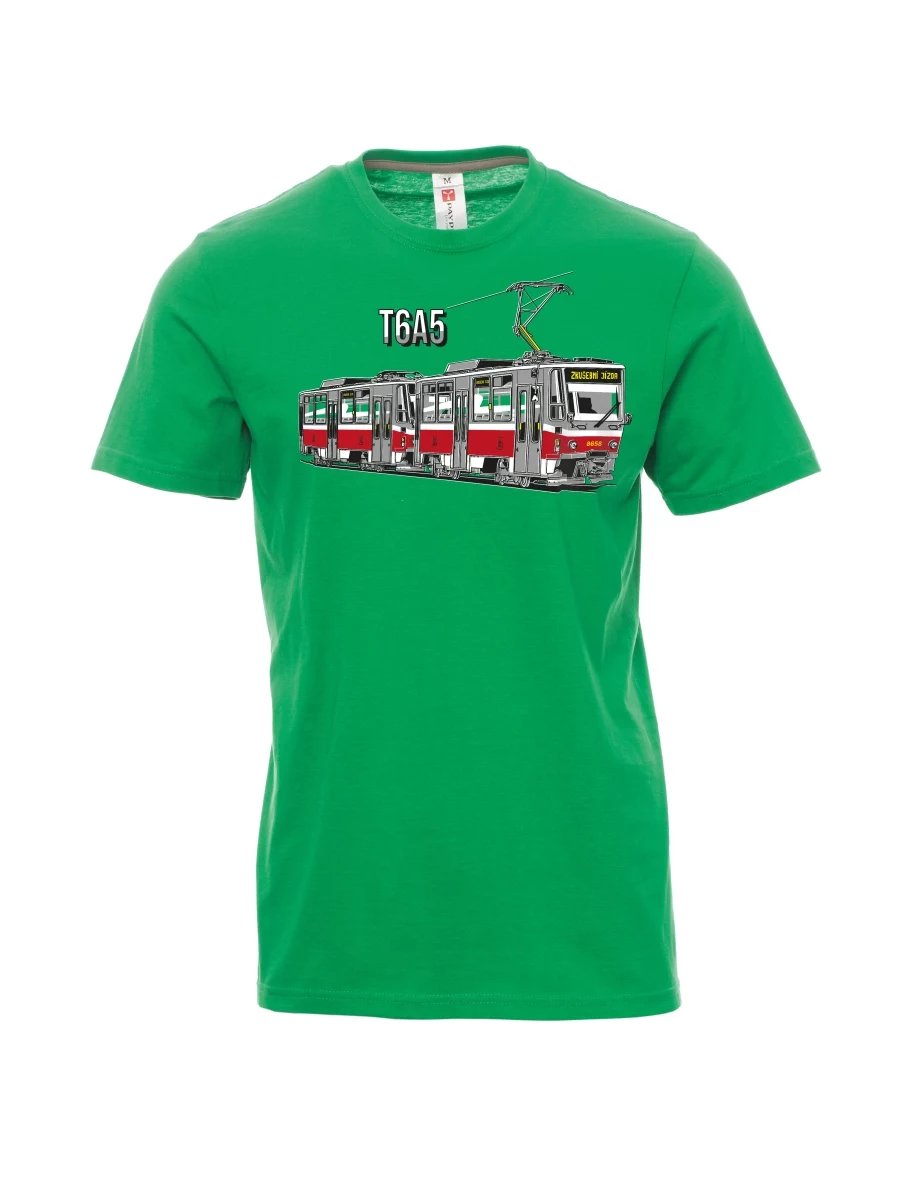 Zelené pánské tričko Tramvaj T6A5