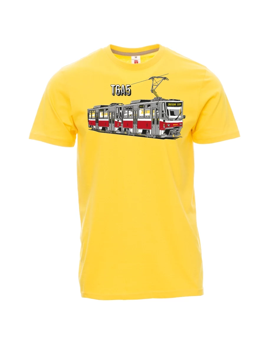 Žluté pánské tričko Tramvaj T6A5