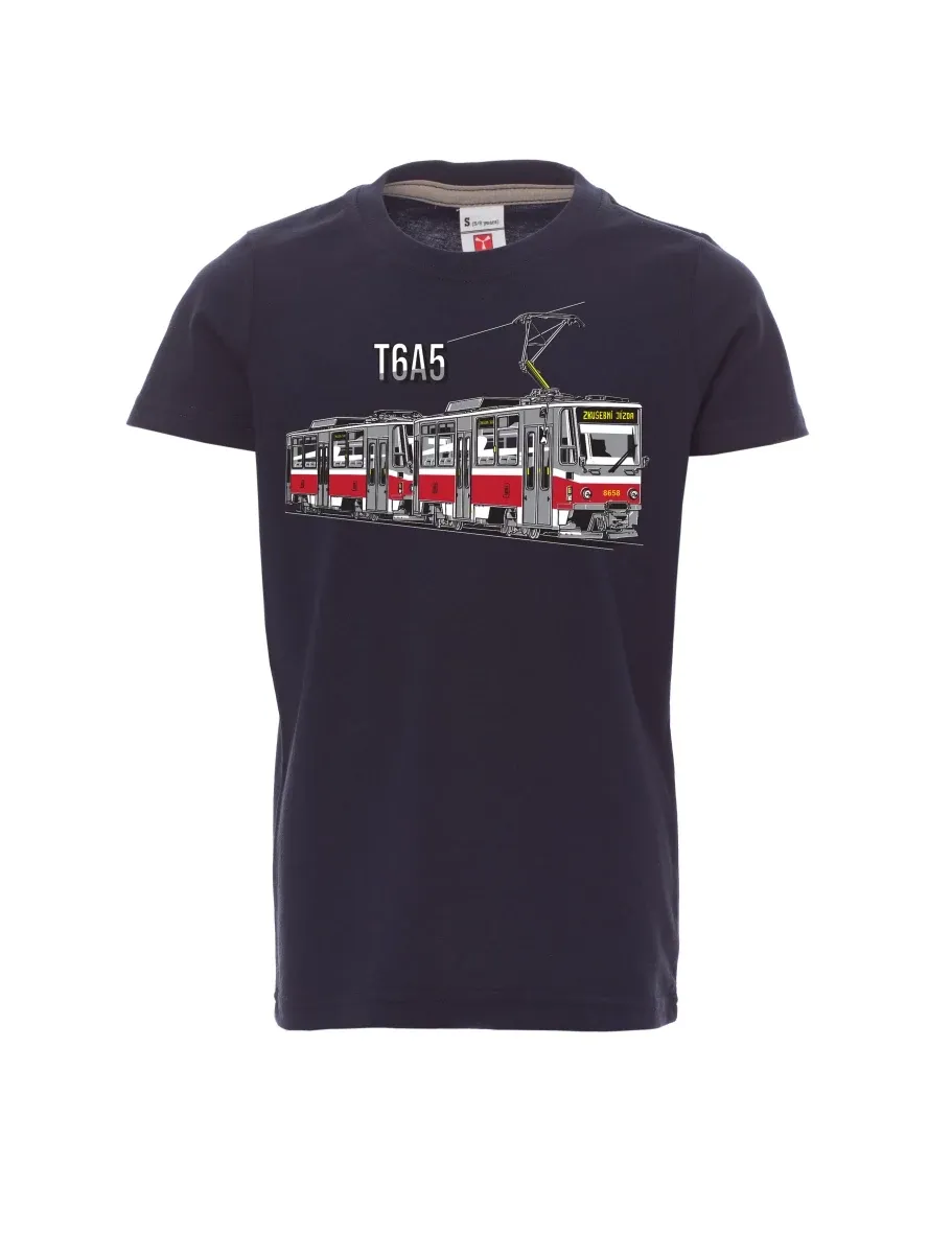 Navy detské tričko Tramvaj T6A5