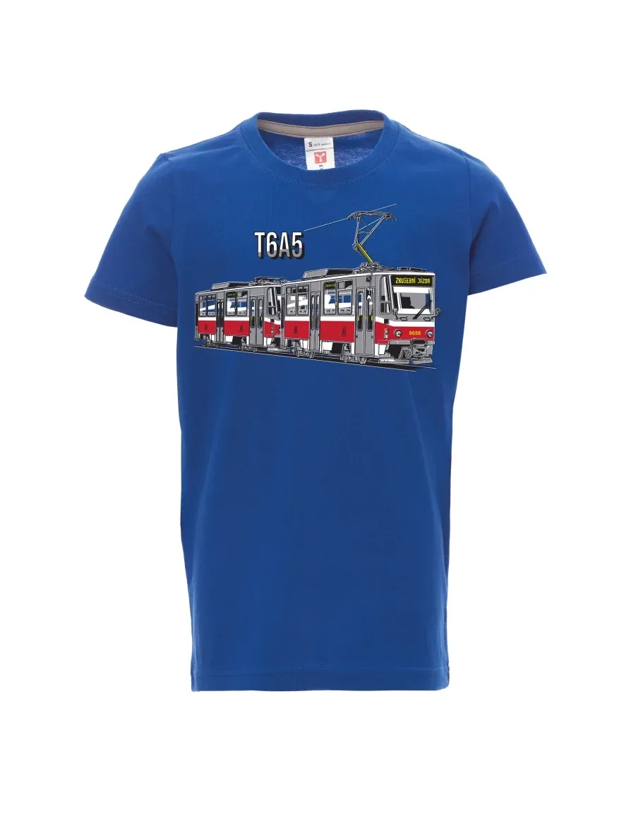 Modré detské tričko Tramvaj T6A5