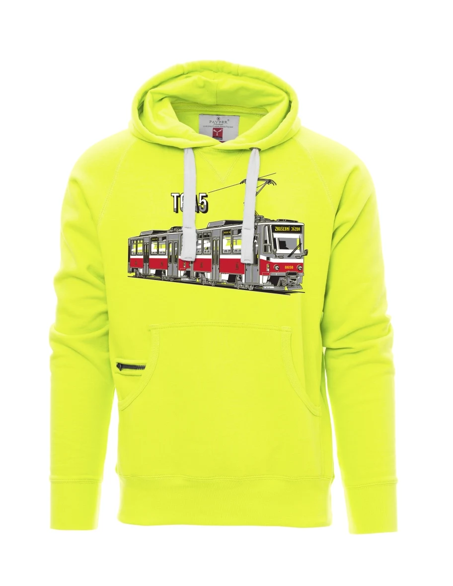Fluorescenční pánská mikina Tramvaj T6A5