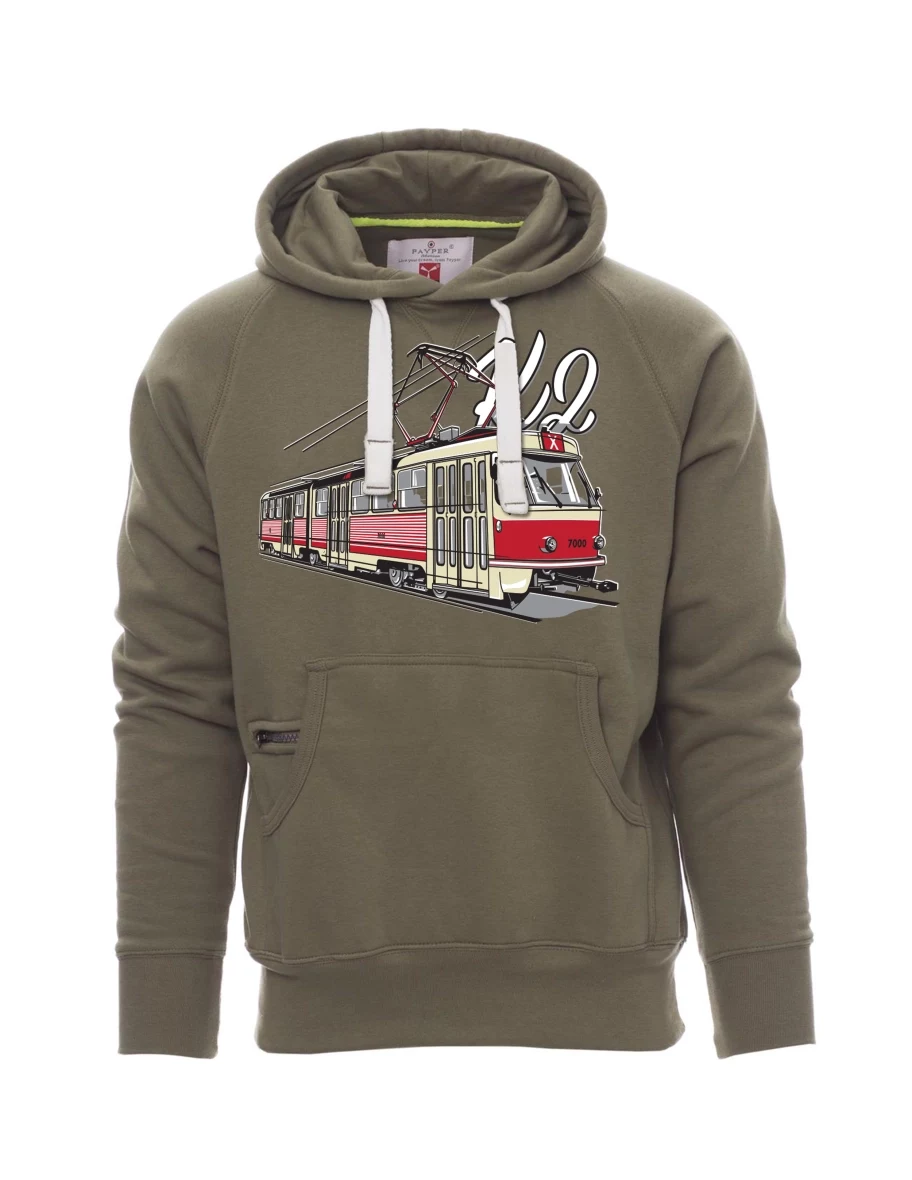 Khaki pánská mikina Električka K2