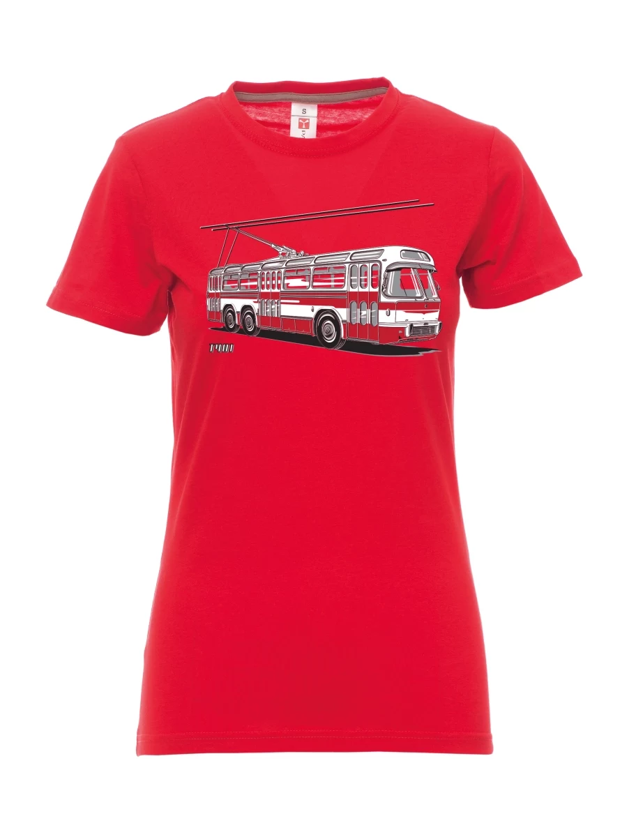 Červené dámské tričko Trolejbus  T401