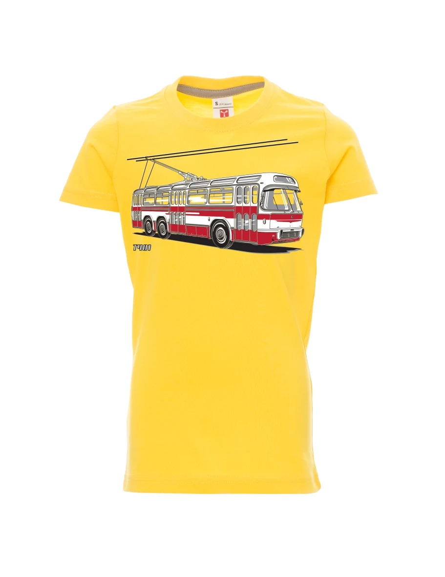 Žluté detské tričko Trolejbus  T401