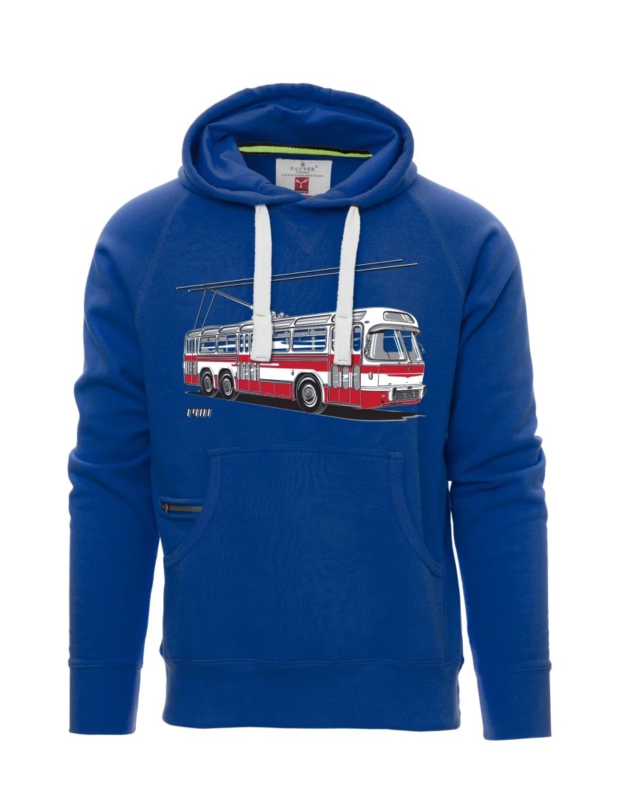 Modrá pánská mikina Trolejbus  T401