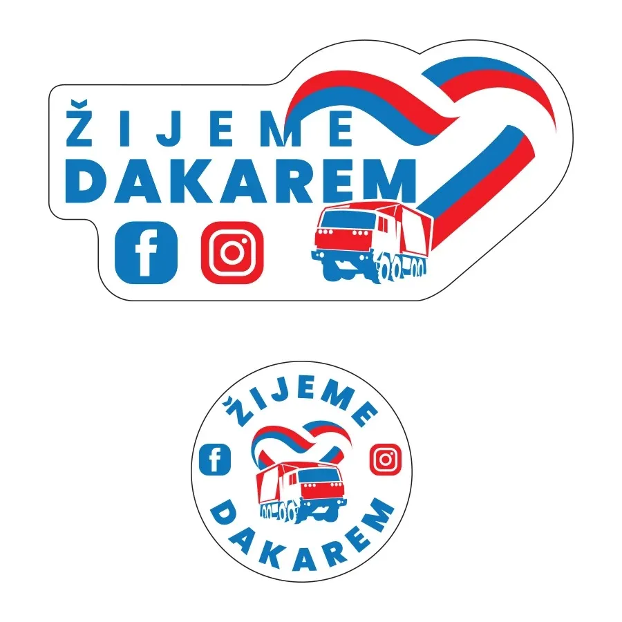 Nálepky Live Dakar 2ks