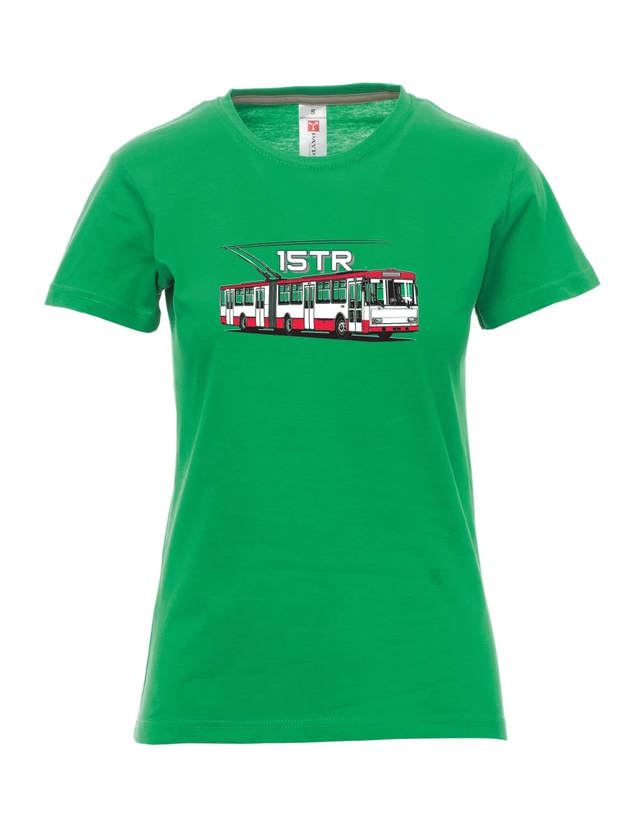 Zelené dámské tričko Trolejbus 15TR