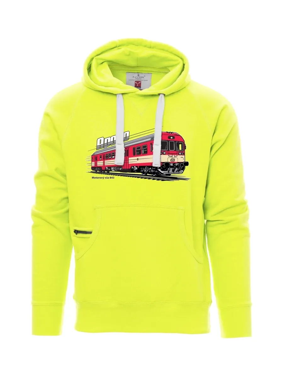 Fluorescenční pánská mikina Motorový vozeň 843 „Apollo“