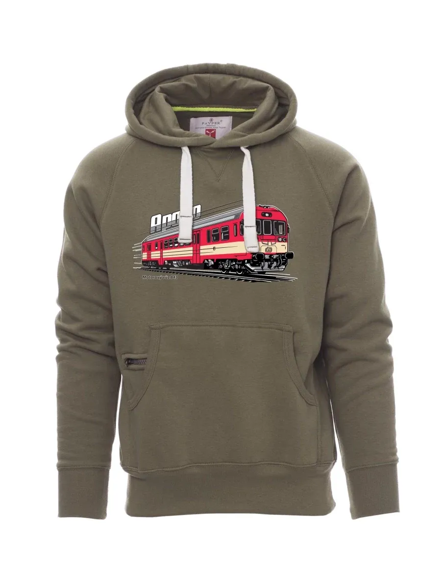 Khaki pánská mikina Motorový vozeň 843 „Apollo“