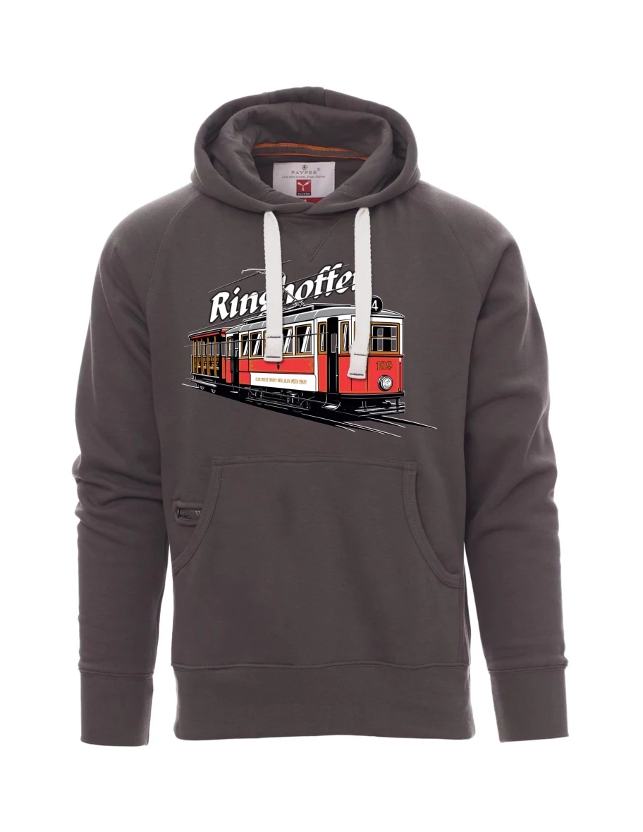 Šedá pánská mikina Električka Ringhoffer