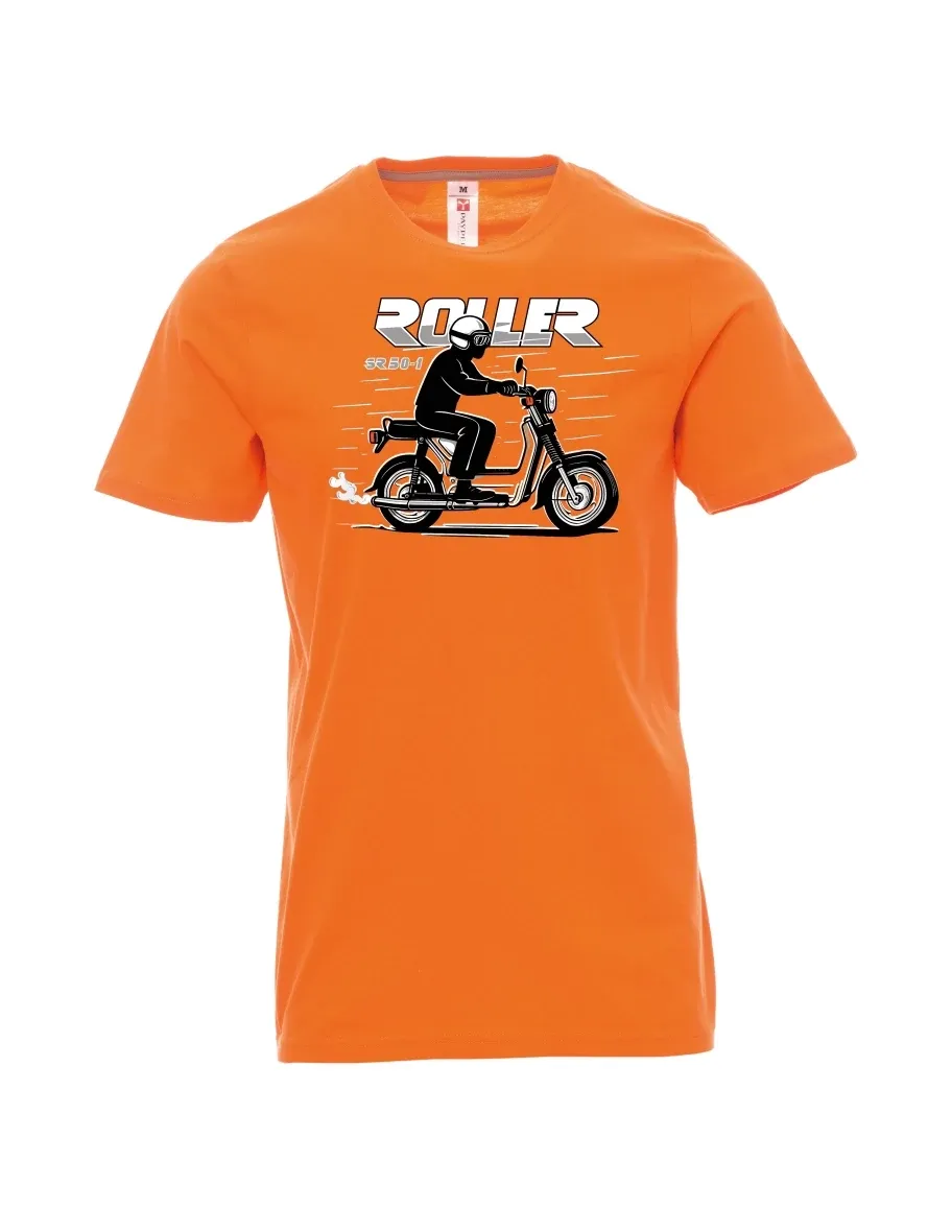 Oranžové pánské tričko Skúter SR 50/1 Roller
