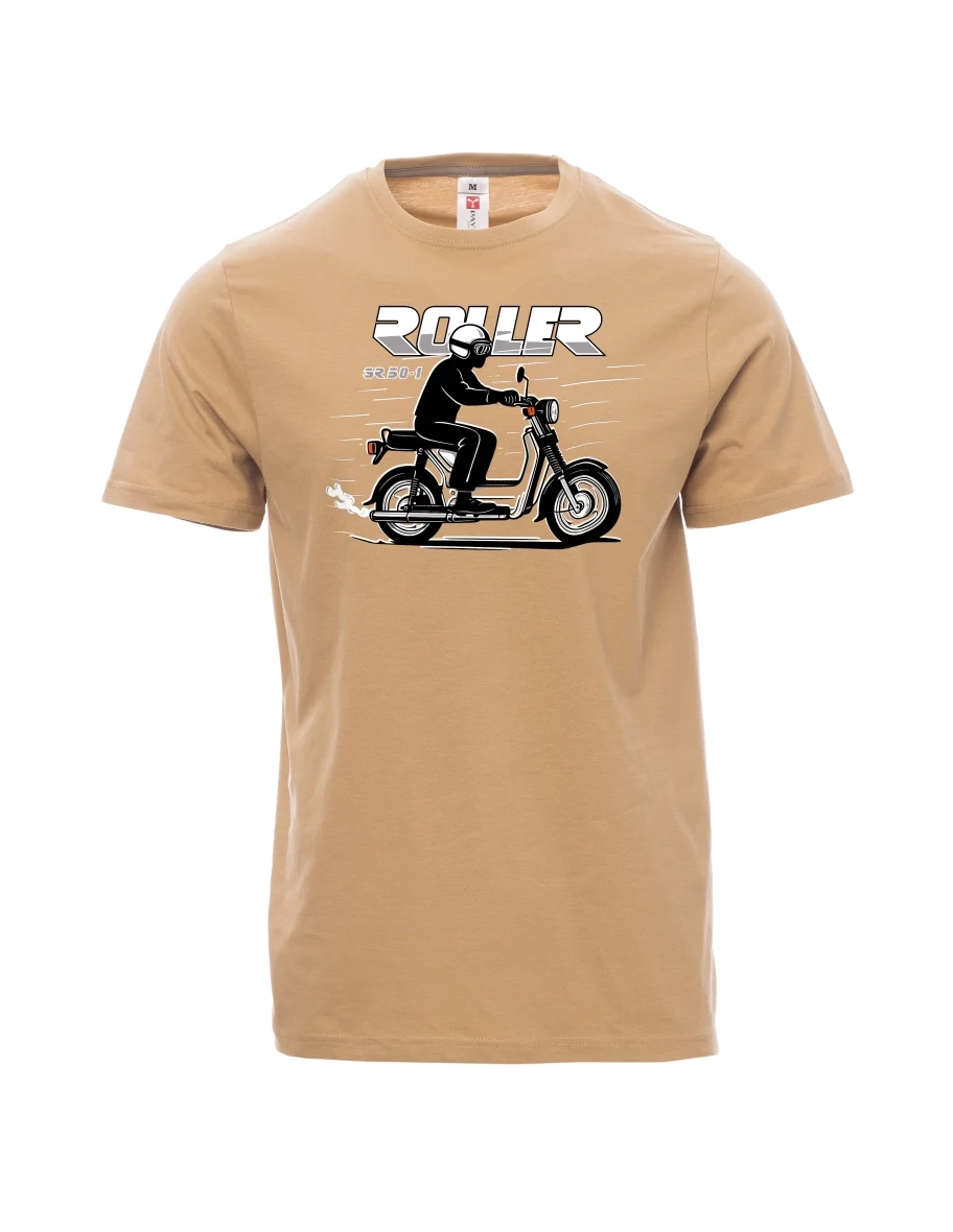 Hnědé pánské tričko Skúter SR 50/1 Roller