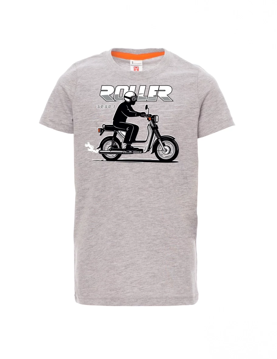 Šedý melír detské tričko Skúter SR 50/1 Roller