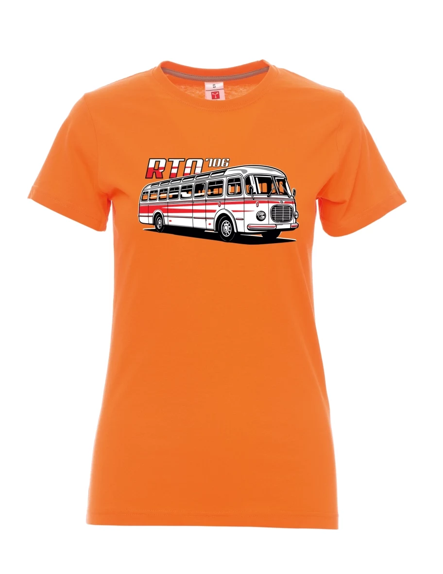 Oranžové dámské tričko Autobus RTO 706