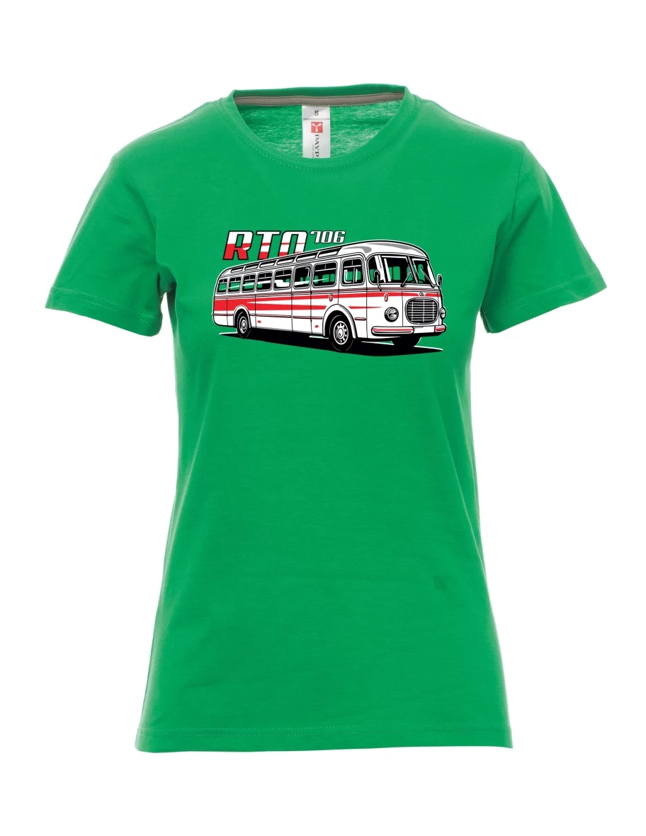Zelené dámské tričko Autobus RTO 706