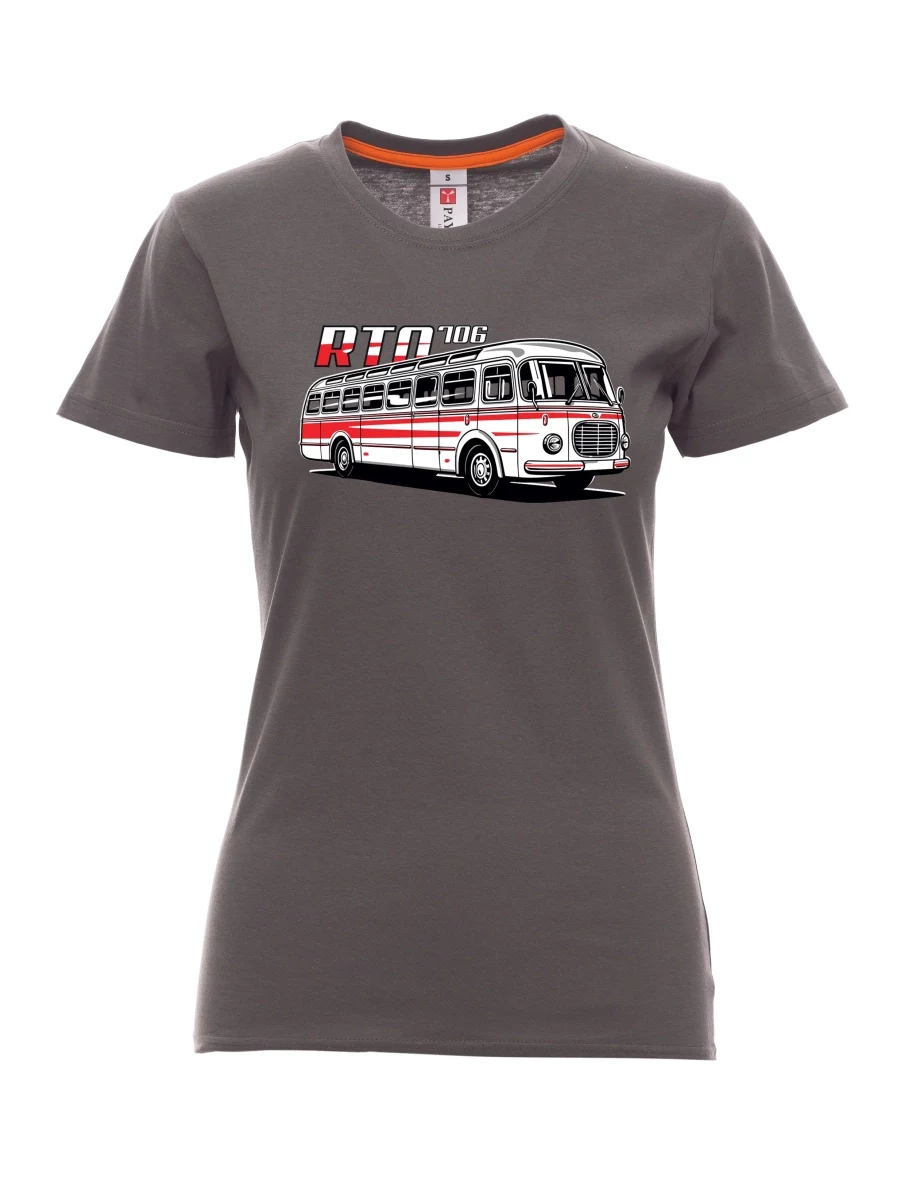 Kouřové dámské tričko Autobus RTO 706