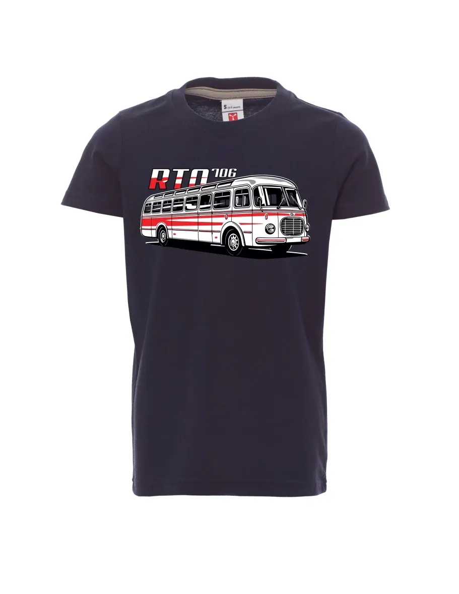 Navy detské tričko Autobus RTO 706