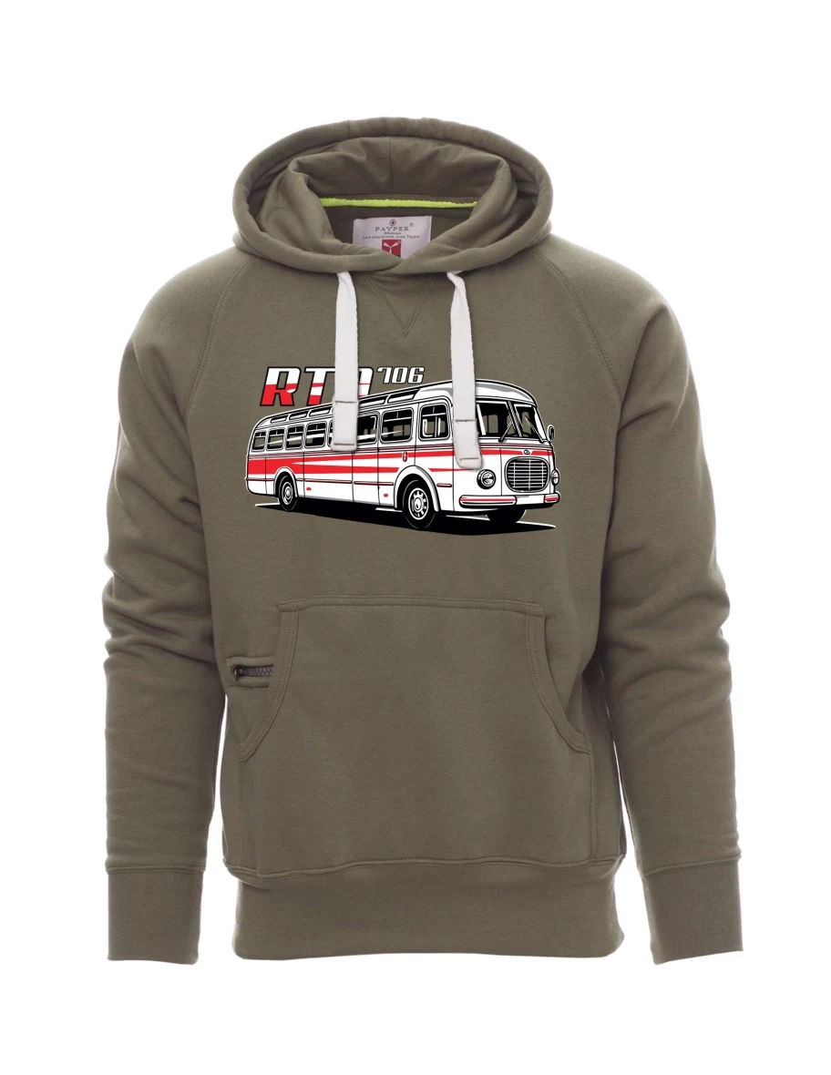 Khaki pánská mikina Autobus RTO 706
