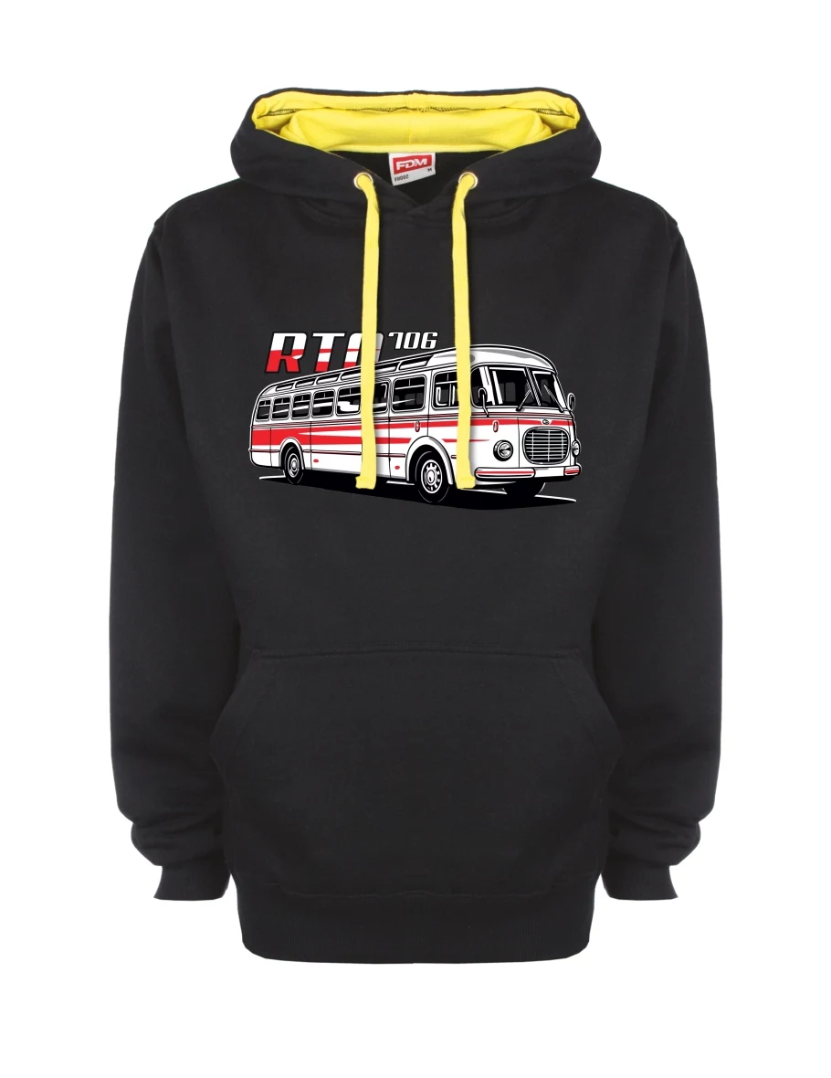 Žluto-černá mikina s Autobus RTO 706