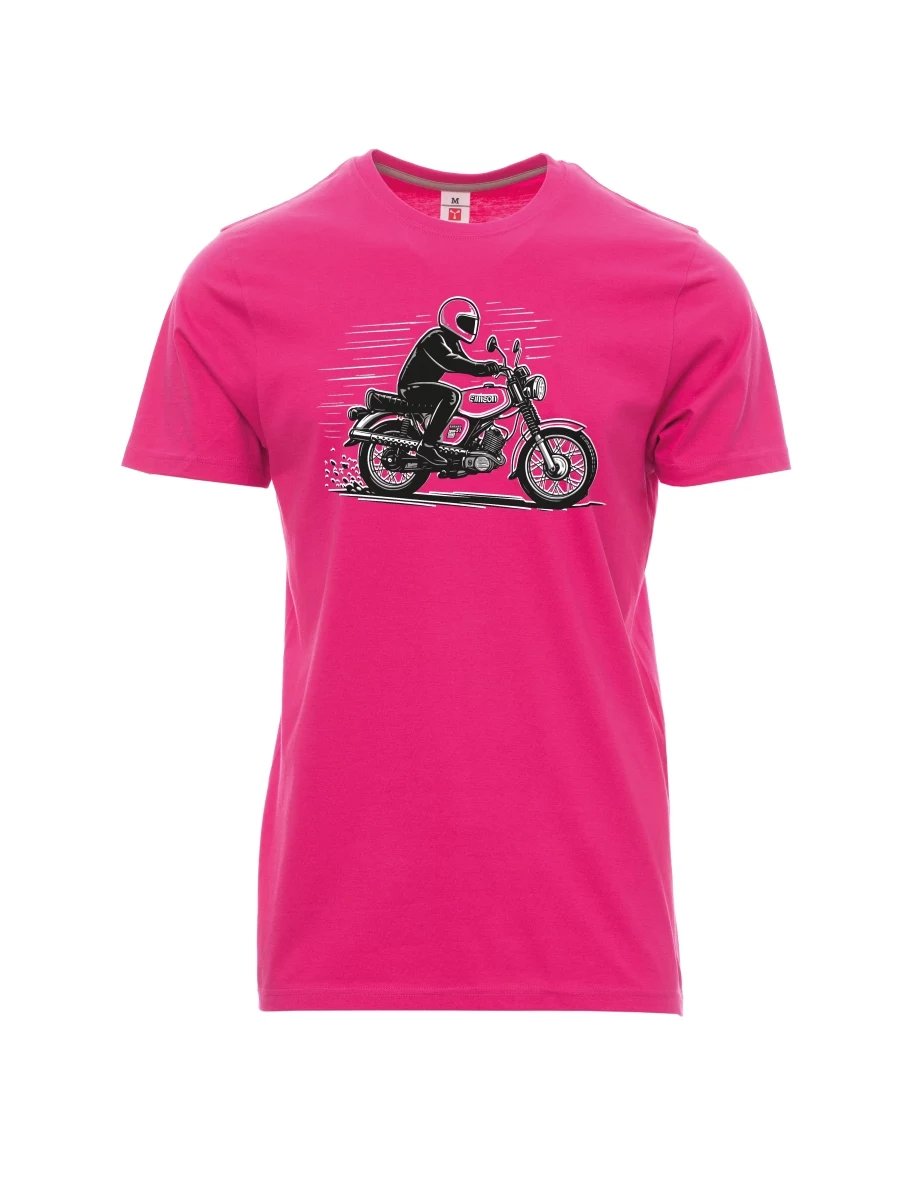 Růžové pánské tričko Motorka Enduro S51