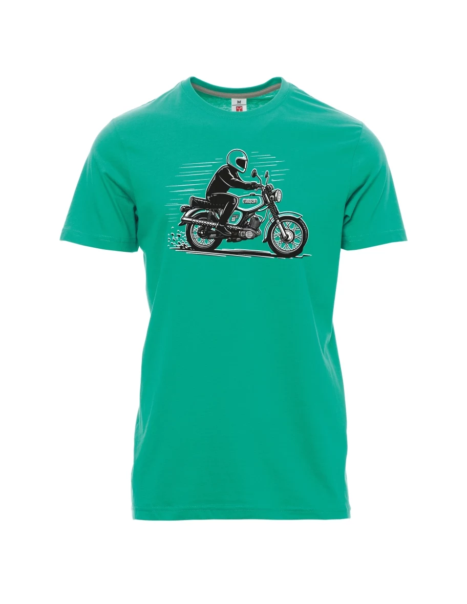 Smaragdové pánské tričko Motorka Enduro S51