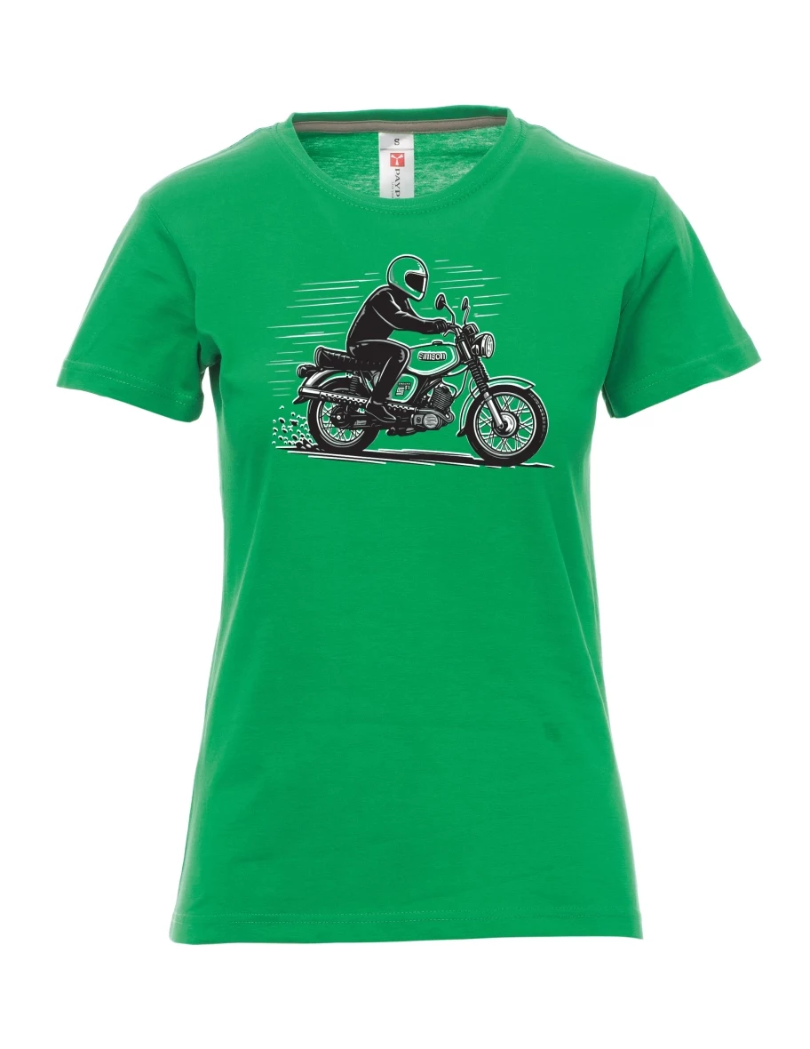 Zelené dámské tričko Motorka Enduro S51