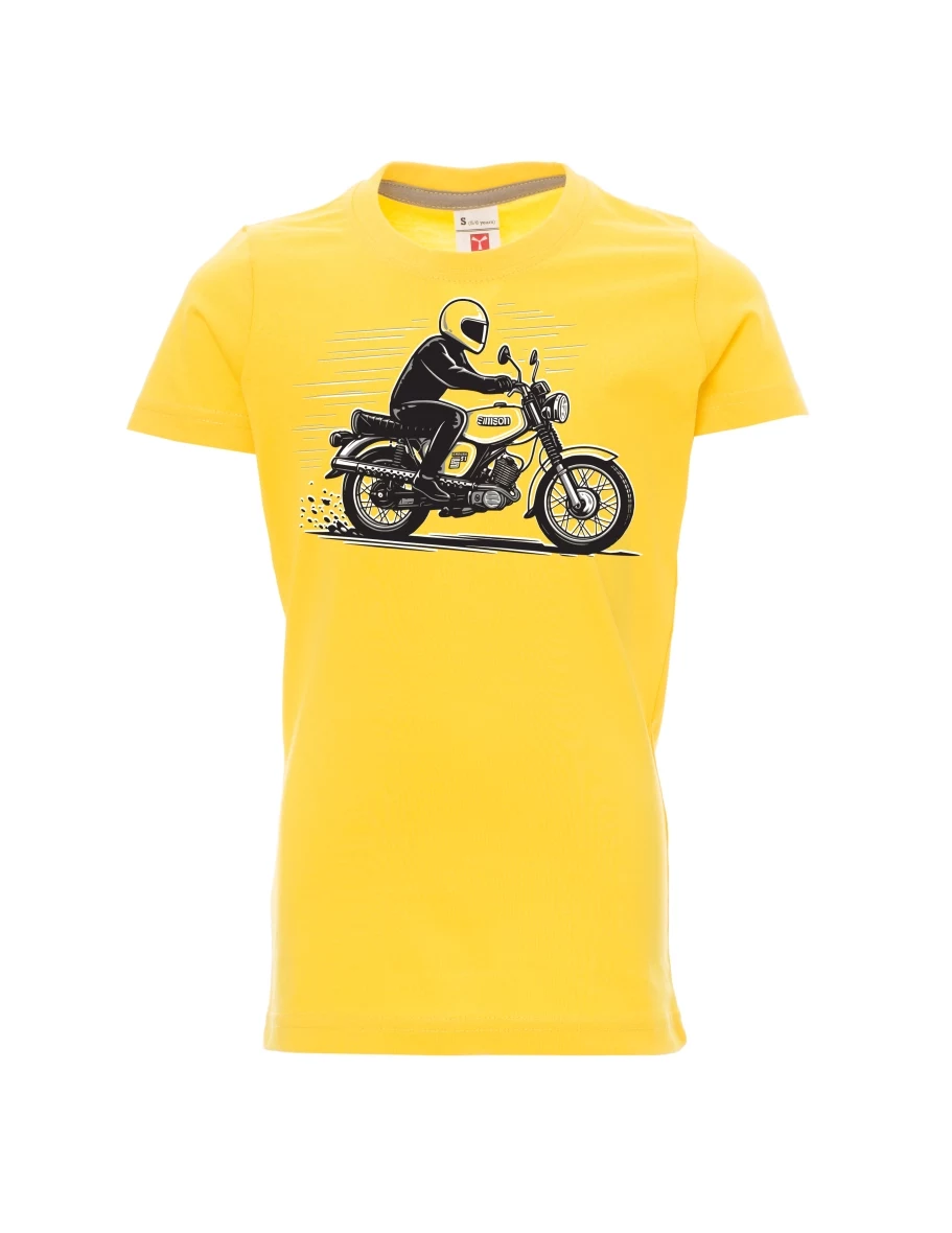 Žluté detské tričko Motorka Enduro S51