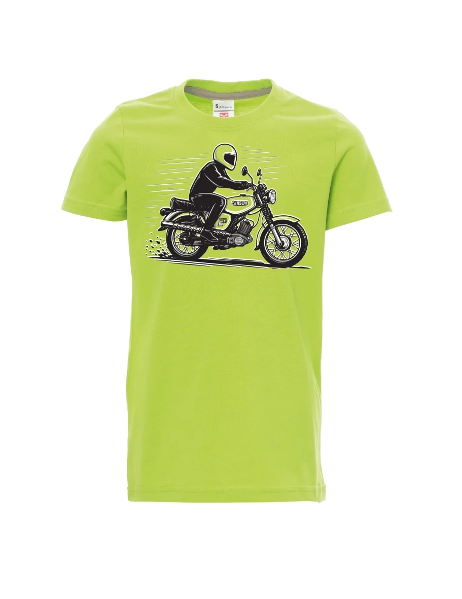 Světle zelené detské tričko Motorka Enduro S51