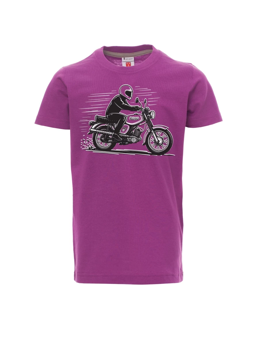 Fialové detské tričko Motorka Enduro S51