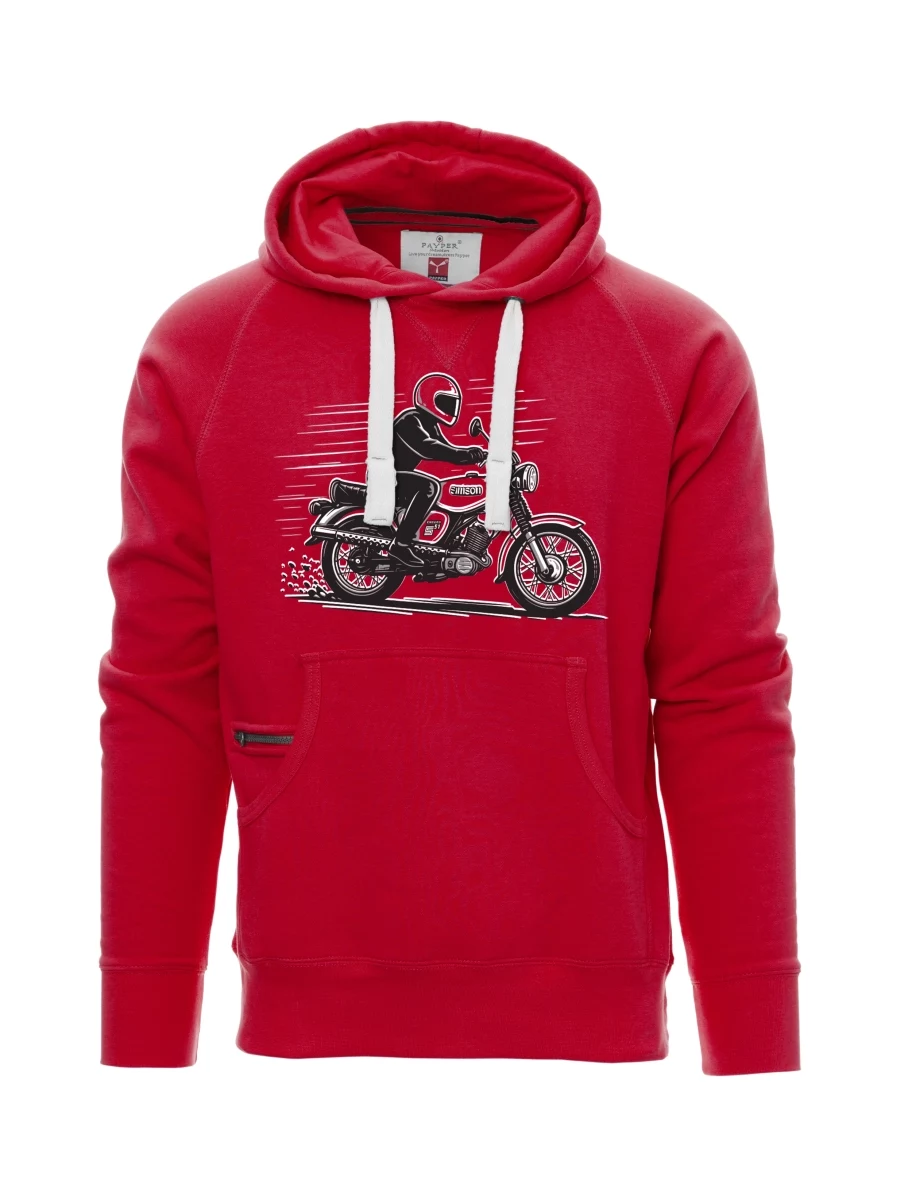 Červená pánská mikina Motorka Enduro S51