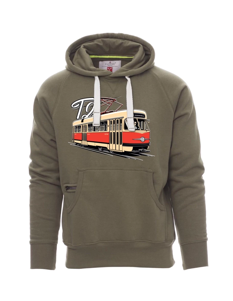 Khaki pánská mikina Električka T2