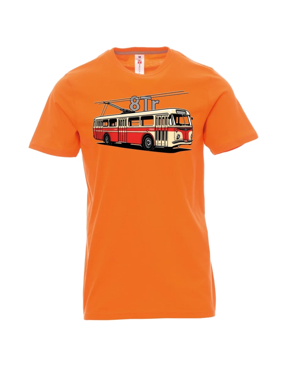 Oranžové pánské tričko Trolejbus 8Tr
