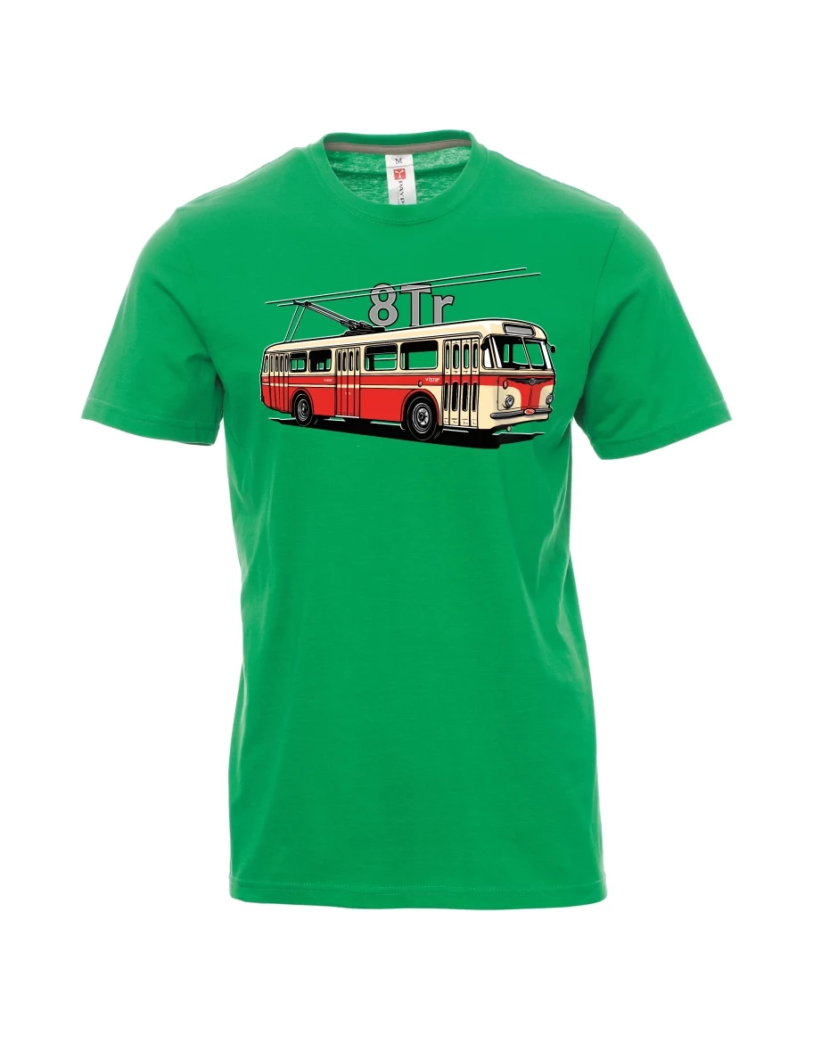 Zelené pánské tričko Trolejbus 8Tr