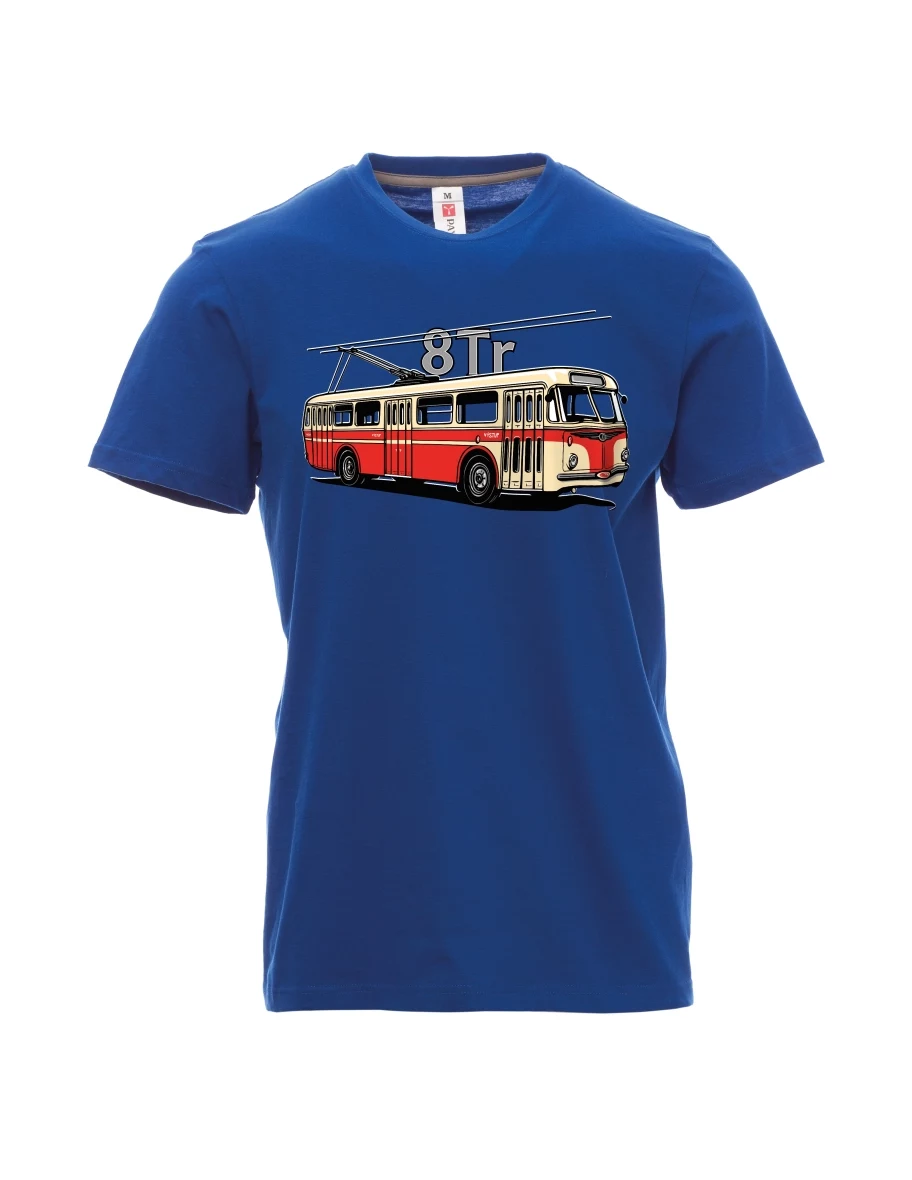 Modré pánské tričko Trolejbus 8Tr