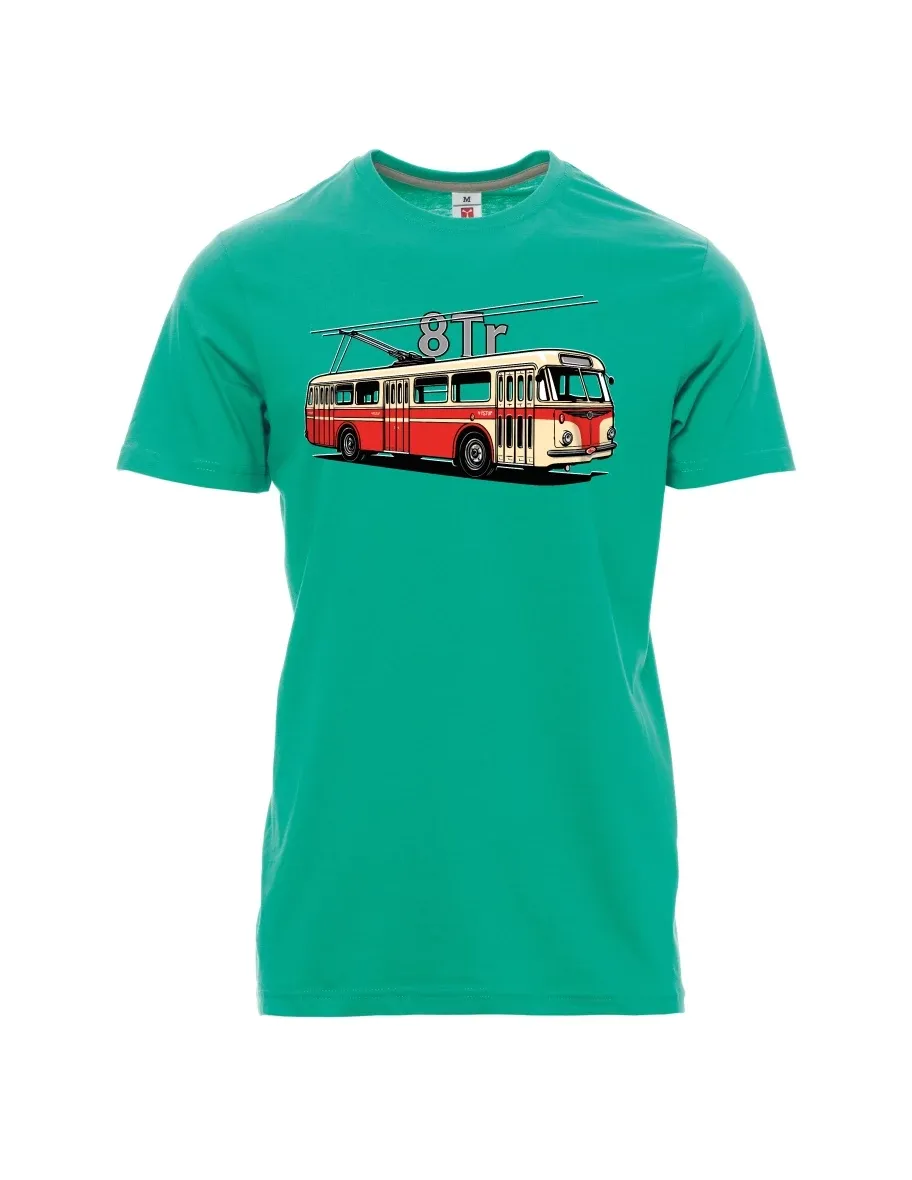 Smaragdové pánské tričko Trolejbus 8Tr