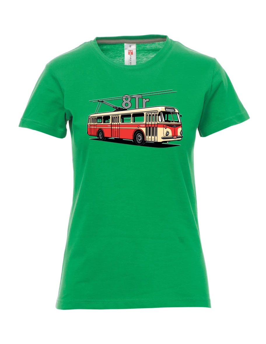 Zelené dámské tričko Trolejbus 8Tr