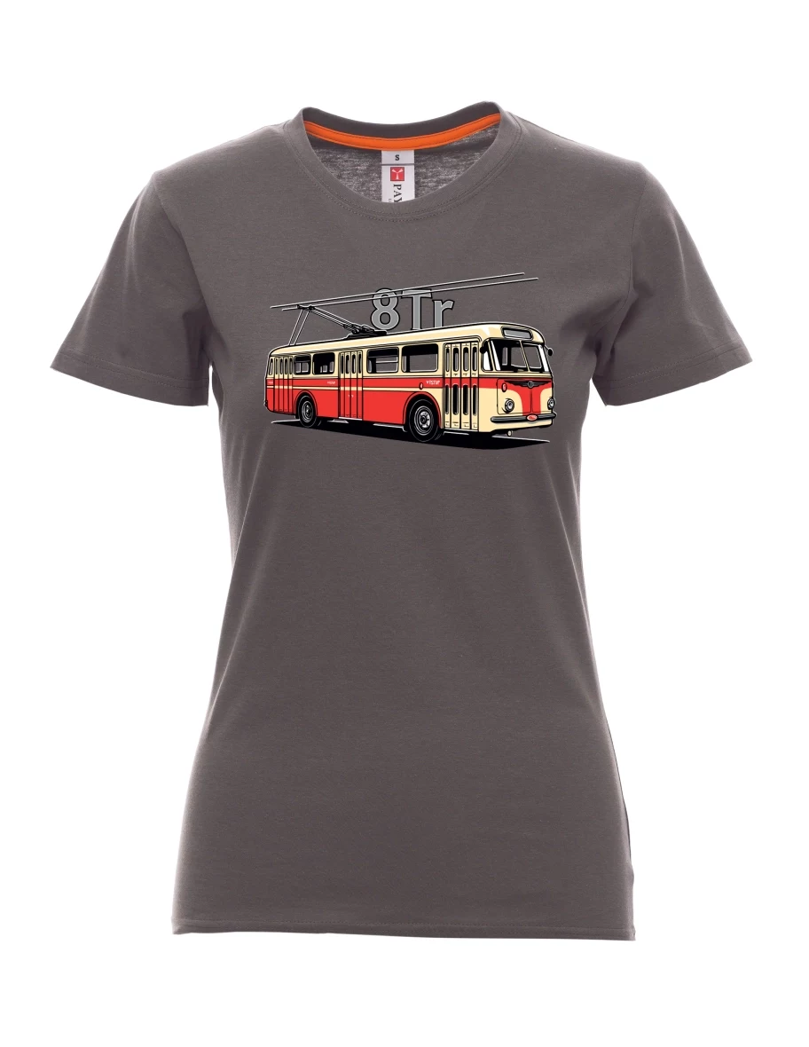 Kouřové dámské tričko Trolejbus 8Tr