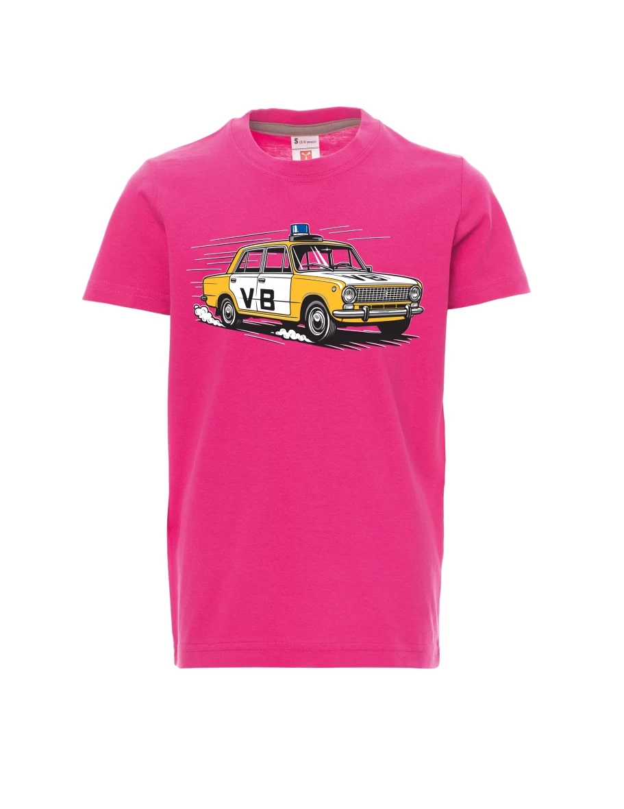 Růžové detské tričko Automobil VAZ 2101 VB