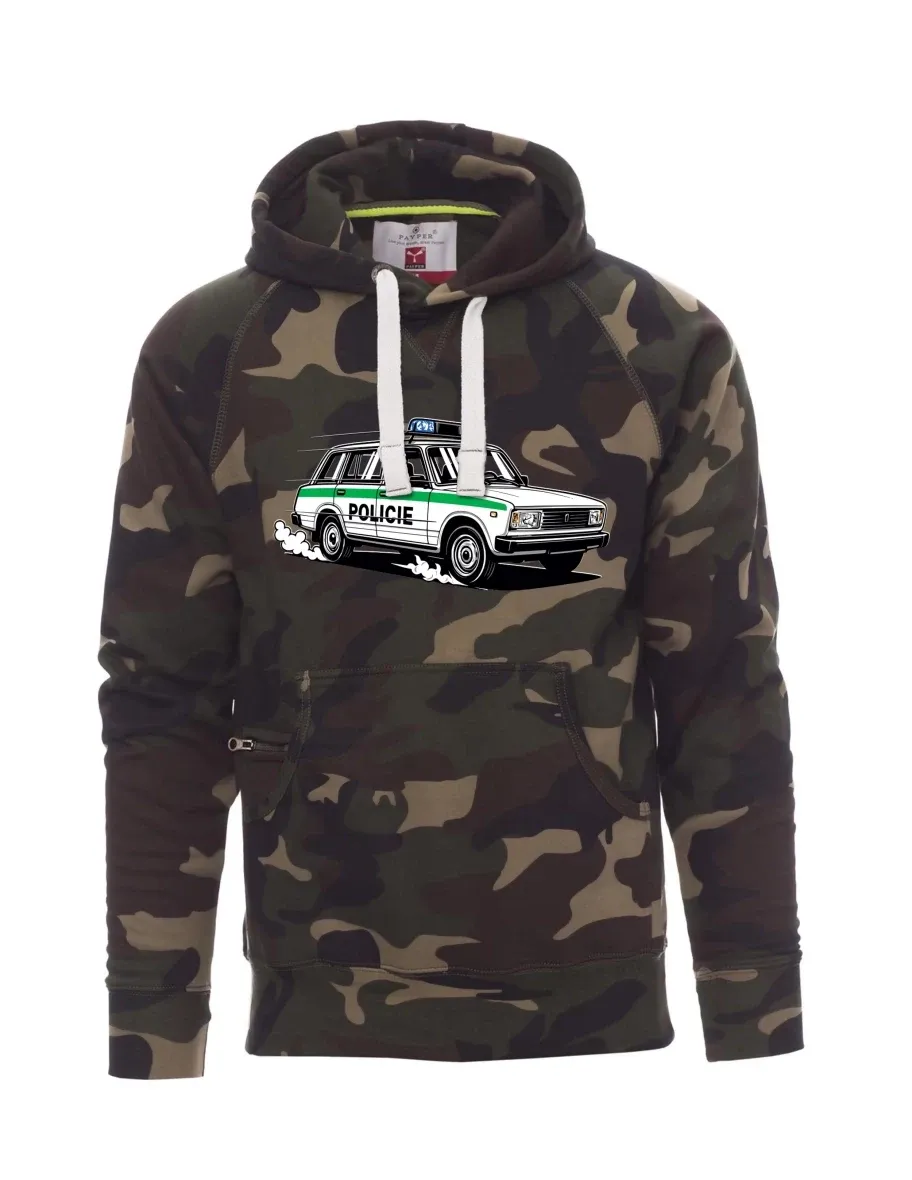 Maskáčová pánská mikina Automobil VAZ 2104 POLICIE