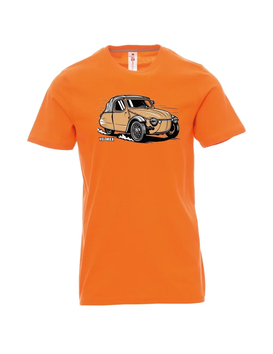 Oranžové pánské tričko Automobil Velorex