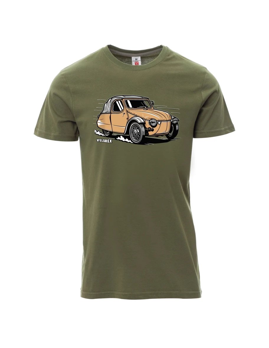 Khaki pánské tričko Automobil Velorex