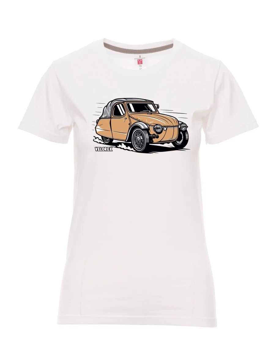 Bílé dámské tričko Automobil Velorex