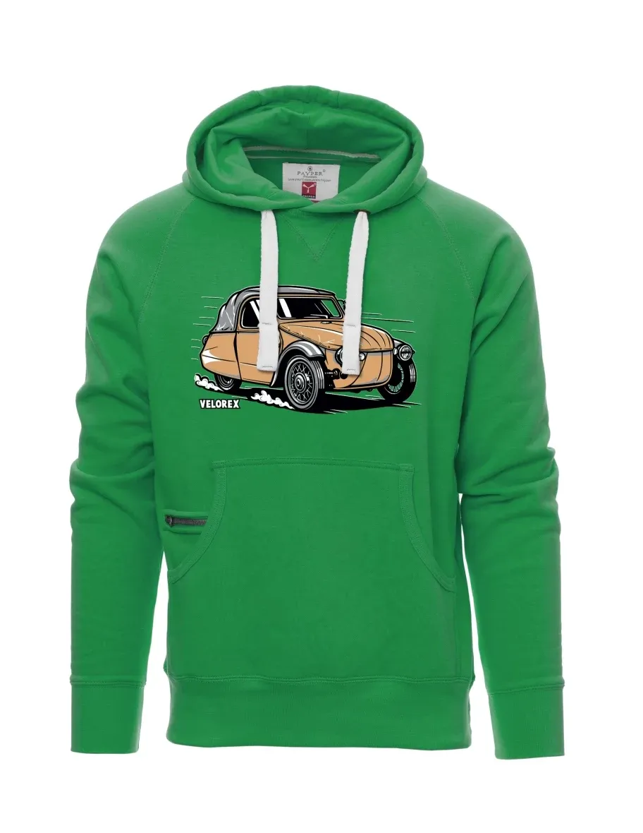 Zelená pánská mikina Automobil Velorex